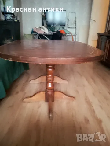 Масивна, разтегателна маса за хол, снимка 2 - Маси - 48175085