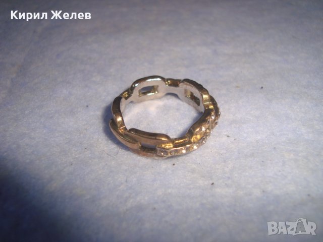 ПОЗЛАТЕН НЕЖЕН КРИСТАЛЕН ФЕШЪН АРТ ПРЪСТЕН 27774, снимка 3 - Пръстени - 37412643