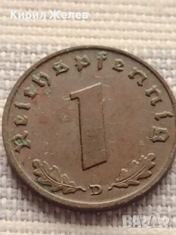 Монета 1 райхсфенинг 1938г. Германия Трети Райх с СХВАСТИКА за КОЛЕКЦИЯ 37770