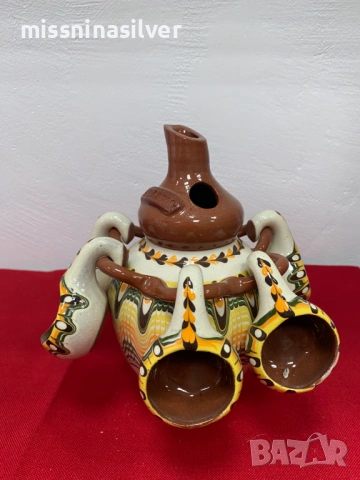 Сервиз за ракия - Кратунка - Троянска керамика, снимка 4 - Други стоки за дома - 53343801