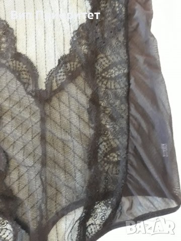 Прозрачно красиво боди сексапилно черно с дантела, симетрични сегменти екстра вижън, прашка  , снимка 2 - Бельо - 37338968