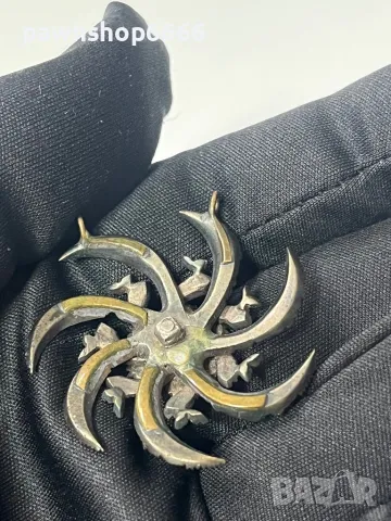 Античен османски медальон от 19-ти век с диаманти (8K злато), снимка 8 - Колиета, медальони, синджири - 49270655