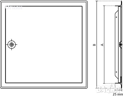 Ревизионна врата, бяла 60 /60 см, снимка 2 - Други - 38195092