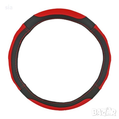 Калъф за волан, 38cm, еко кожа, червен