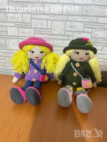 Плетени кукли от памучна прежда., снимка 6 - Кукли - 54338931