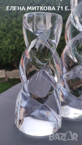 Rogaska Словения два феноменални свещника от оловен кристал, снимка 10 - Декорация за дома - 52544557