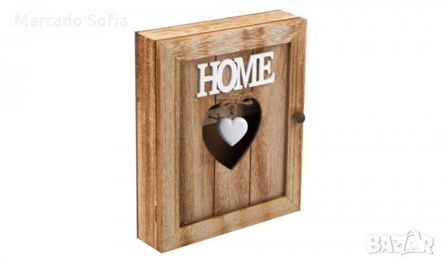 Декоративна Дървена поставка за ключове, Дървено сърце , снимка 2 - Декорация за дома - 31568196