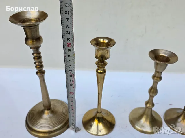Бронзови свещници, снимка 2 - Антикварни и старинни предмети - 56378044