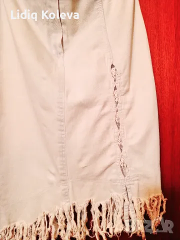 Светла дънкова пола, снимка 3 - Поли - 49853335