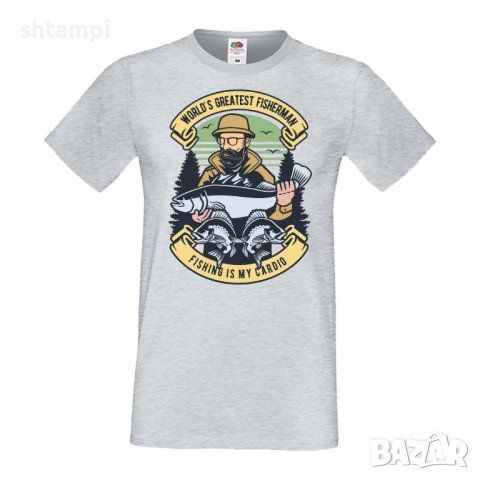 Мъжка тениска World's Greatest Fisherman Рибар,Риболовец,Риба,Изненада,Подарък,Празник , снимка 6 - Тениски - 36812200