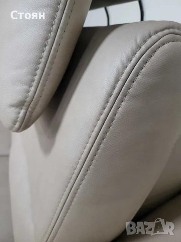 Комплект кожени дивани тройка и двойка цвят камел с ел. релакс, снимка 5 - Дивани и мека мебел - 44244992