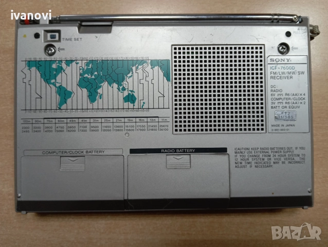 Sony ICF-7600D - оригинален портативен радиоприемник, снимка 2 - Радиокасетофони, транзистори - 52431647