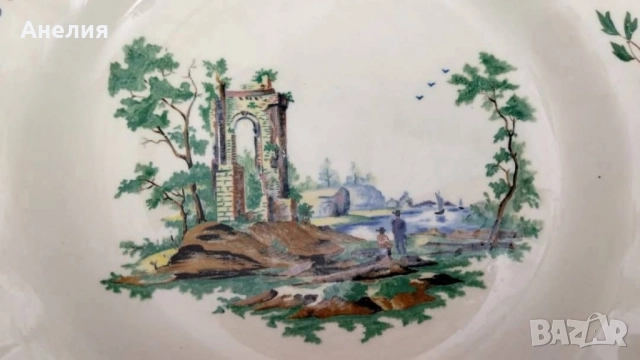 Gien France чинии със сцени , снимка 4 - Чинии - 51710767