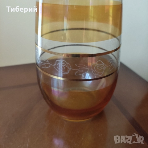 Стъклена ваза стара/ретро, снимка 4 - Вази - 52095024