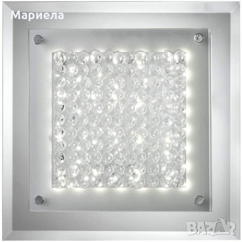 ONLI LED таванна лампа Интегрирана 18 W 4000 K Модерна с огледална основа, стъкло и кристал, хром, снимка 2 - Лампи за таван - 35260656