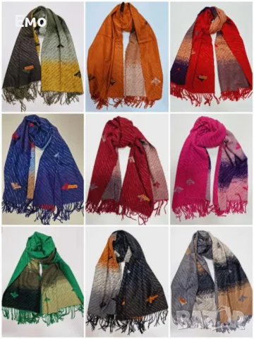 Елегантен дамски шал с омбре дизайн - Стил и топлина за всеки ден, снимка 11 - Шалове - 48464180