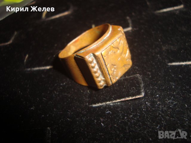 ЮНАШКИ ВЪЗРОЖДЕНСКИ МЕДЕН с ЛЪВ ПРЪСТЕН МАЙСТОРКА РЪЧНА СТАРА ИЗРАБОТКА 9879, снимка 8 - Антикварни и старинни предмети - 30276109