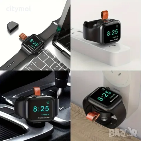 Преносимо бързо безжично зарядно за Apple iWatch iSeries 9 8 7 6 5 4 3 2 1 SE, снимка 4 - Аксесоари за Apple - 48488952