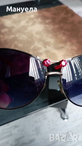 Страхотни очила с червени камъчета, снимка 8 - Слънчеви и диоптрични очила - 37757576