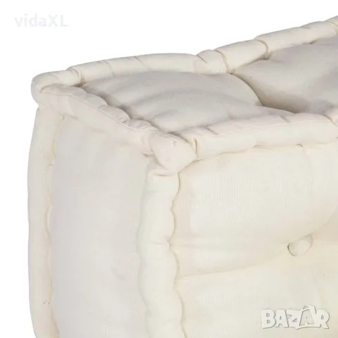 vidaXL Модулен диван Текстил Кремаво 210 x 140 x 56 см, снимка 8 - Дивани и мека мебел - 56147001