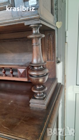 Ловен Шкаф с Дърворезба внос от Германия , снимка 7 - Скринове - 37172093