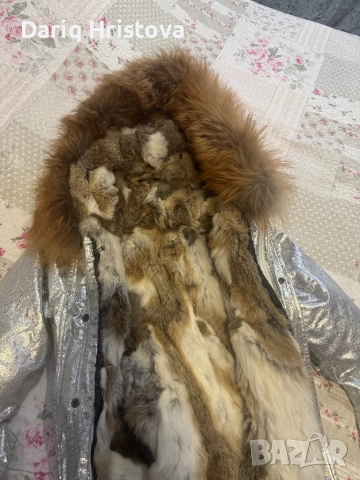 Дамска парка в сив цвят , снимка 5 - Якета - 52548633