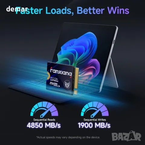 fanxiang S630 SSD 500GB M.2 2230 NVMe PCIe Gen4 вътрешен SSD, до 4850 MB/s, снимка 2 - Твърди дискове - 50272640