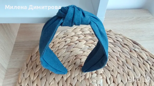 Диадеми от деним с възел / Диадема от деним с дунапрен 