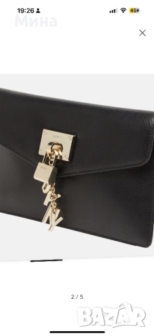 Черна чанта тип клъч DKNY, снимка 2 - Чанти - 51596463