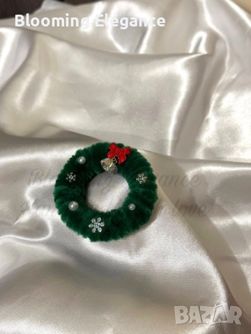 Коледни мини венчета от плюшена тел, снимка 5 - Коледни подаръци - 52472123