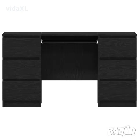 vidaXL Бюро Черния дъб Инженерна дървесина 140 x 50 x 76 см, снимка 6 - Бюра - 56147009