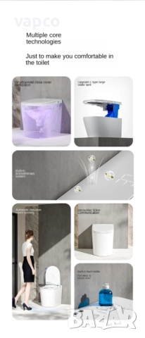 Мултифункционална слим смарт тоалетна с биде, подгрев, сушене, масаж, снимка 6 - Други - 52471405