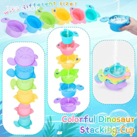 Thedttoy Комплект играчки за баня за малки деца, снимка 6 - Фигурки - 49566497