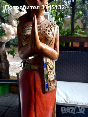 Китайска старинна статуетка, снимка 2 - Статуетки - 51536537