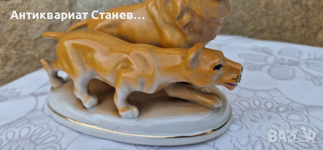 Българска порцеланова фигура- лъв и лъвица, снимка 5 - Декорация за дома - 53875233