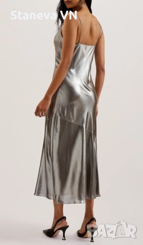 Стилна и елегантна парти рокля TED BAKER, миди дължина, нова, снимка 2 - Рокли - 52794334