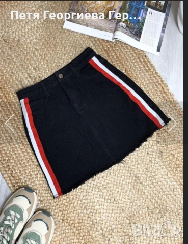 Дънкова пола размер М, снимка 4 - Поли - 54116387