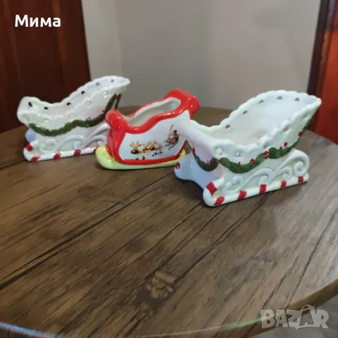 Порцеланови коледни декорации, снимка 9 - Декорация за дома - 47903986