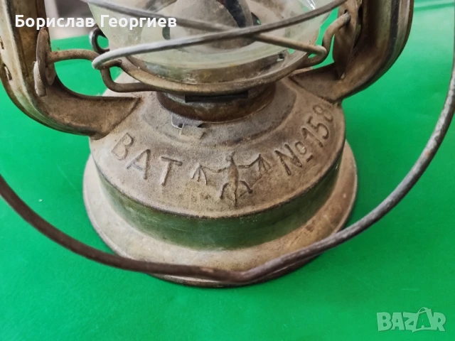 Стар немски газен фенер Bat 158, снимка 4 - Антикварни и старинни предмети - 50532757