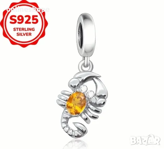 S925 Сребърни Талисмани ( ЗОДИИ - Зодиак ) за гривни , снимка 10 - Други - 49257394