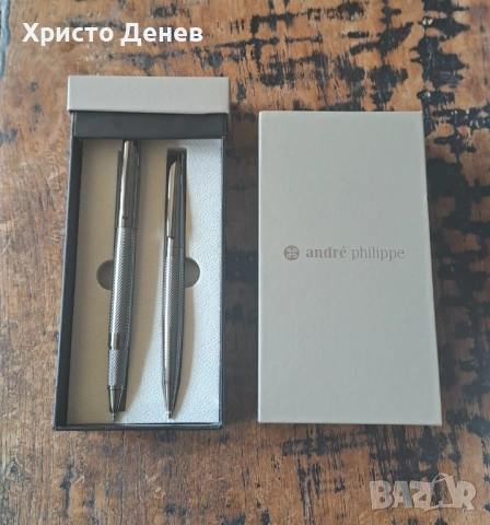 химикалка и ролер Andre Philippe комплект метал в кутия, снимка 8 - Ученически пособия, канцеларски материали - 54332326