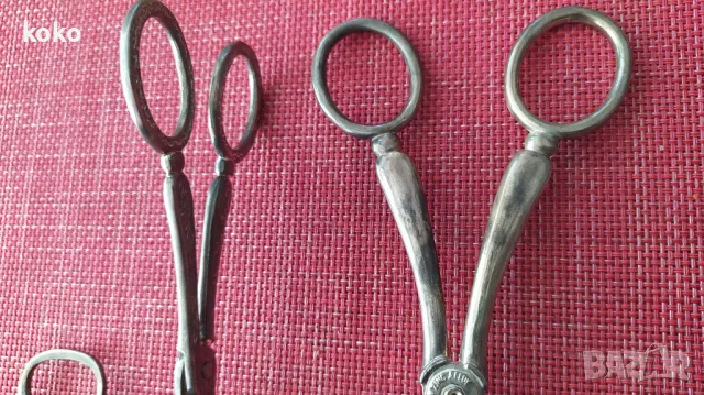 Автентични посребрени лъжица щипка отварачка , снимка 7 - Антикварни и старинни предмети - 47497981