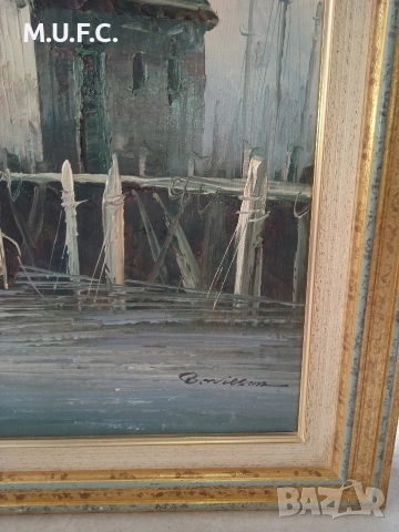 Картина Масло.Подпис.50-60, снимка 3 - Картини - 54012919