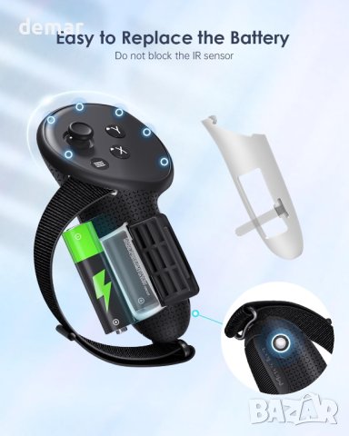 Maecker vr Каишки за контролер Quest 3, аксесоари, снимка 4 - Друга електроника - 44217866