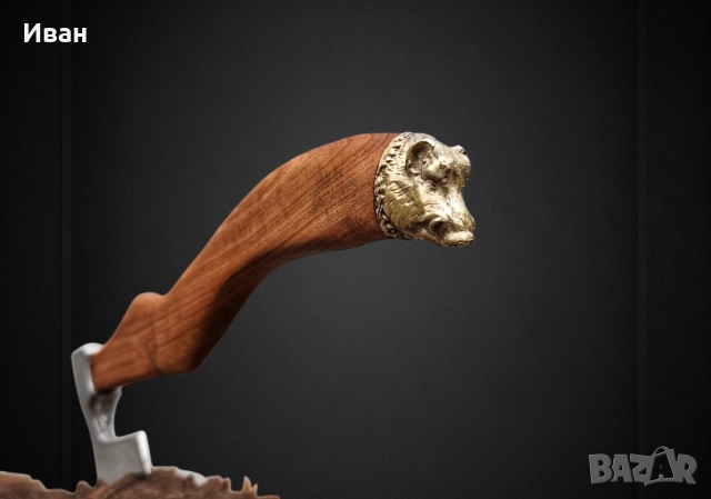 Брадва ръчна изработка ловен комплект Диво прасе подарък за мъж , снимка 4 - Ножове - 49609801