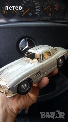 Метална количка. Mercedes sl300, снимка 4 - Антикварни и старинни предмети - 50671811
