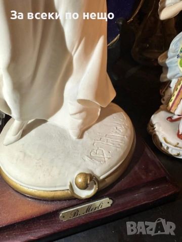 Capodimonte Italy  Circa 1987 автор  Bruno Merli - “ Дамата в бяло” Код P2084, снимка 2 - Декорация за дома - 54035137