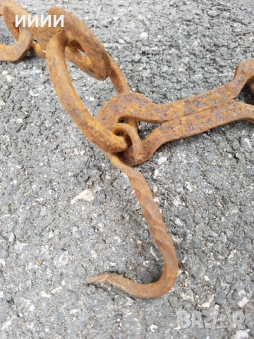 Верига за огнище , снимка 3 - Антикварни и старинни предмети - 52576244