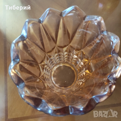 Стъклена ваза стара/ретро, снимка 5 - Вази - 52095024