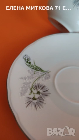 *Limoges*Франция непълен сервиз за чай/дълго кафе от фин порцелан, снимка 10 - Сервизи - 53156055